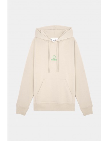 HOODIE LOGO BEIGE rembourrage situé sous