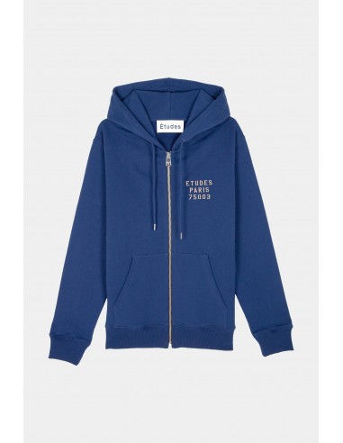 HOODIE ZIP SMALL STENCIL D BLUE Dans la société mordern