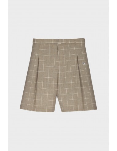 COOPER SHORTS WOOL BROWN CHECK meilleur choix