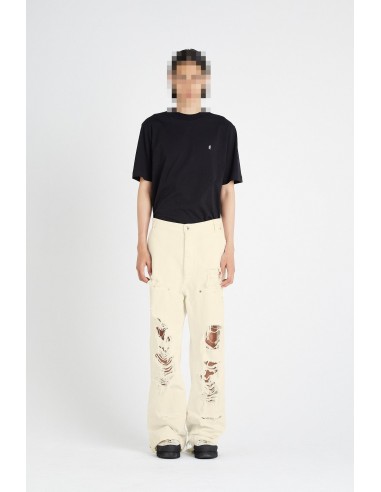 QUARTER DENIM RIPPED OFF WHITE shop