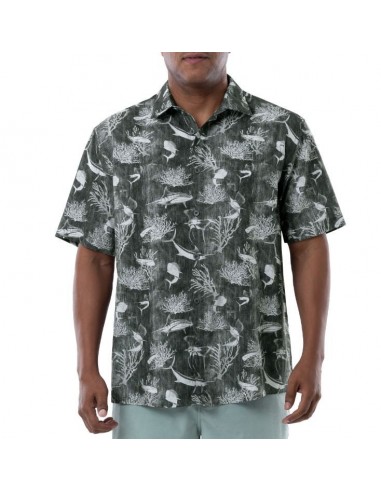 Guy Harvey Short Sleeve Men's Woven Shirts Printed Dans la société mordern